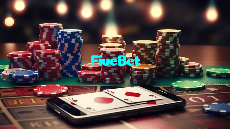 FiveBet casino presented on mobile device in Pakistan with slots and live games
